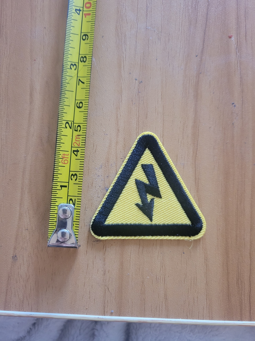 🎃BUY 2 GET 1 FREE🎃Yellow and Black Triangle Electrical Hazard Patch
